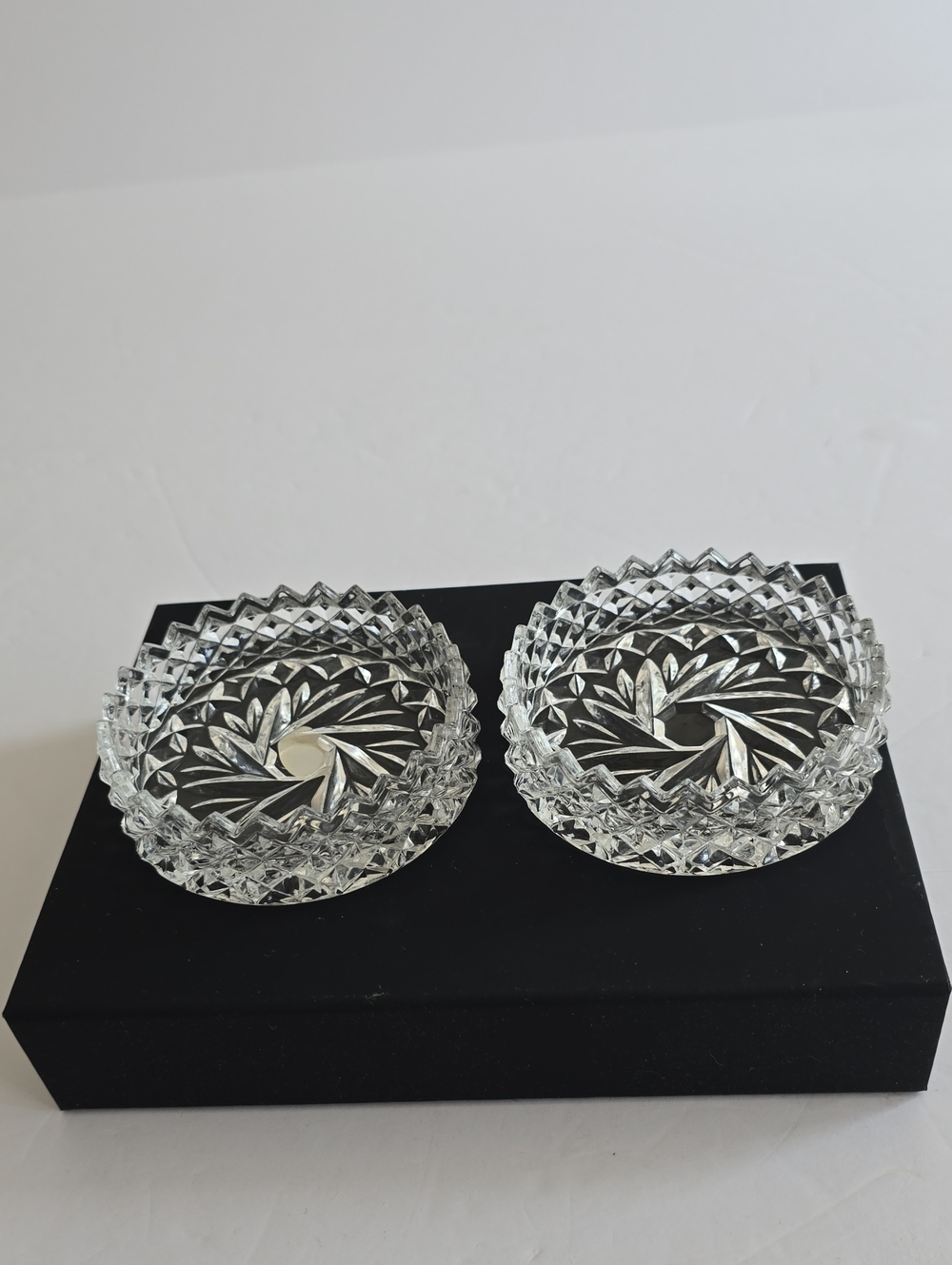 Vintage The European Collection Set Of 2 Crystal  Coasters Bowls Germany